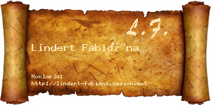 Lindert Fabiána névjegykártya